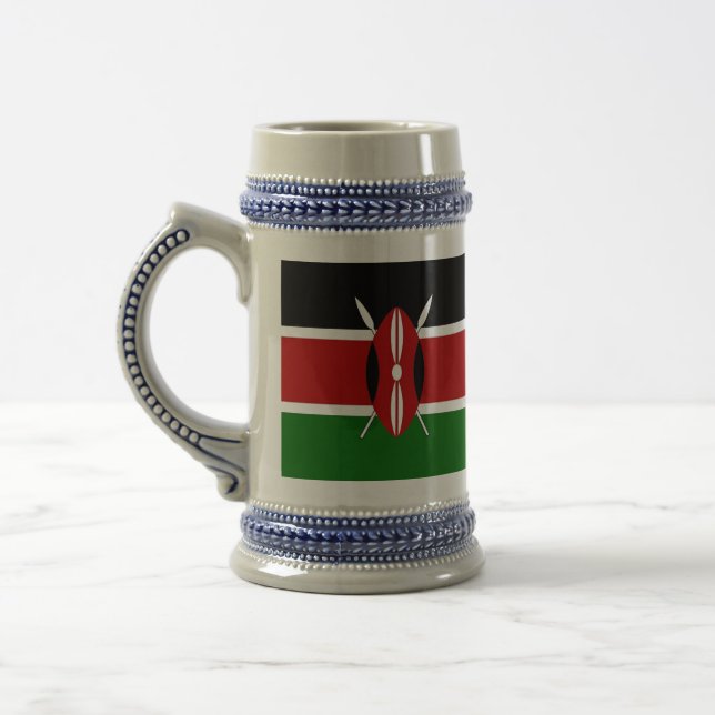 Stein Mug with Flag of Kenya (Left)
