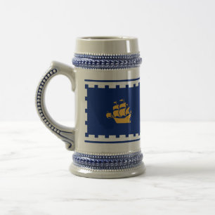 Stein Mug with Flag of Quebec City, Canada