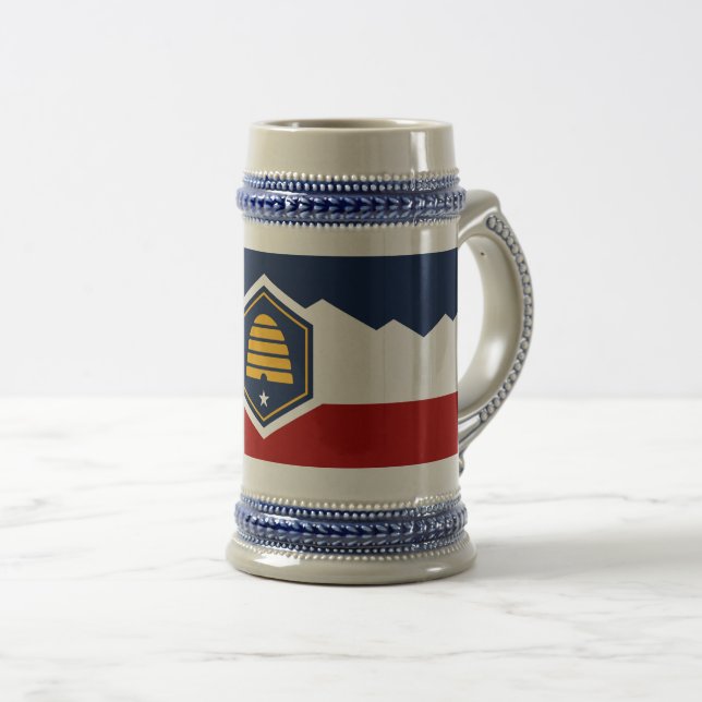 Stein Mug with Flag of Utah, USA (Front Right)