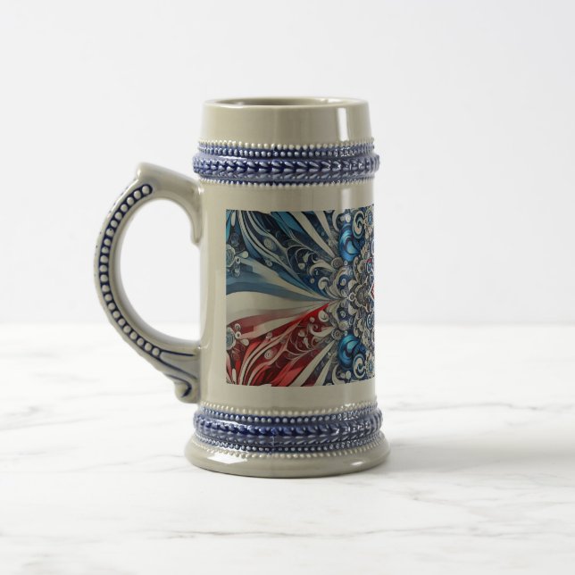 Stein Mug with French Colors Design (Left)
