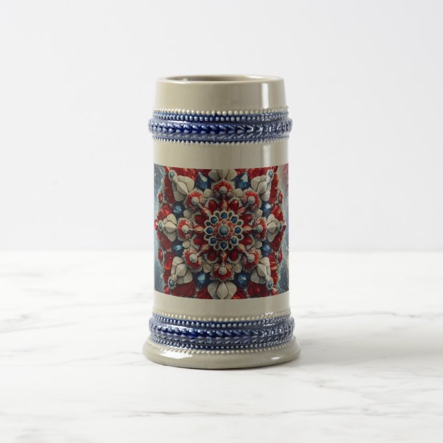 Stein Mug with Norwegian Colors Design (Center)