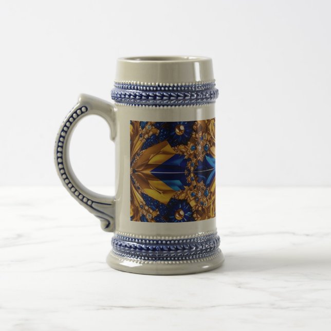 Stein Mug with Sweden Colors Design (Left)