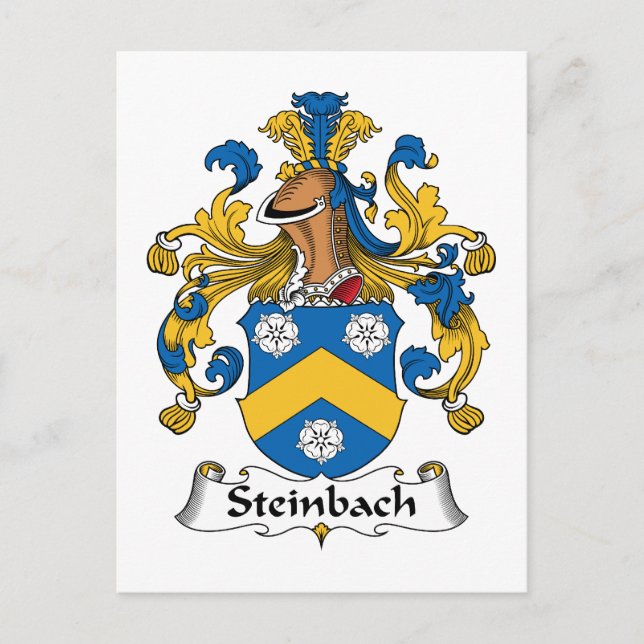 Steinbach Family Crest Postcard (Front)