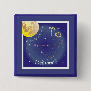 Steinbock 22. Dezember bis 20. Januar Buttons