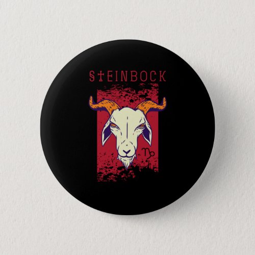 Steinbock Birth Sign Astrology Horoscope Capricorn Button