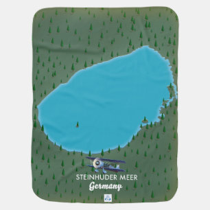 Steinhuder Meer Germany map Baby Blanket