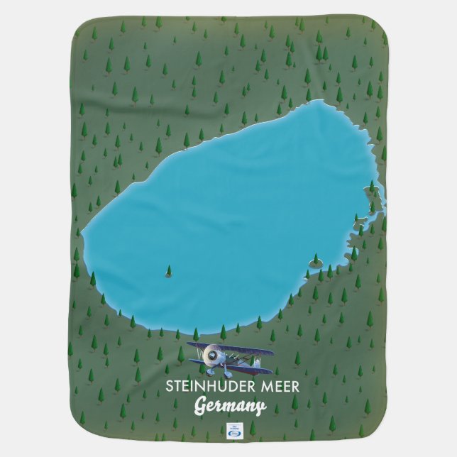 Steinhuder Meer Germany map Baby Blanket (Back)