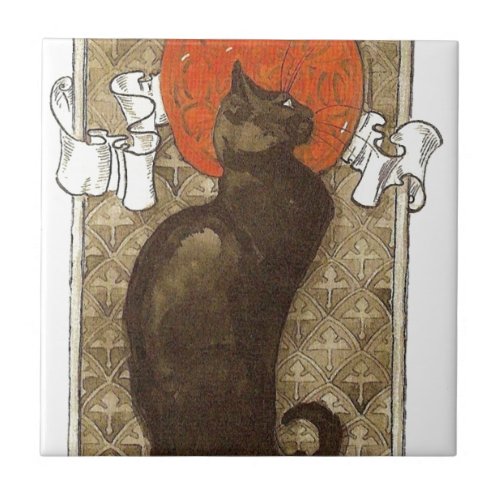 Steinleins Cat _ Art Nouveau Ceramic Tile