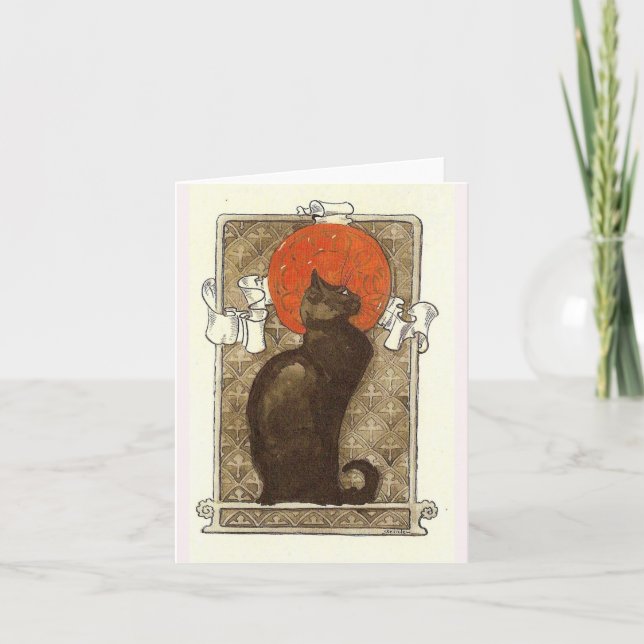 Steinlein's Cat - Art Nouveau Holiday Card (Front)