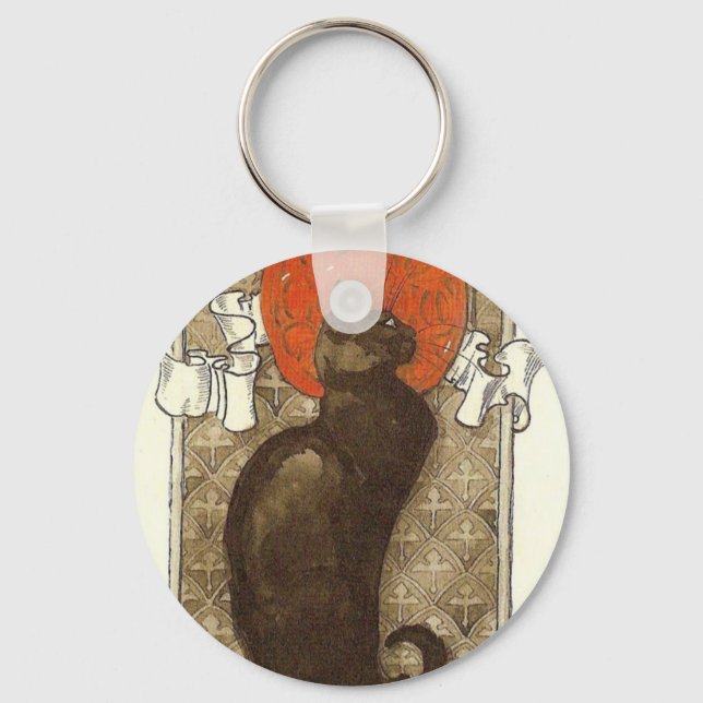 Steinlein's Cat - Art Nouveau Keychain (Front)