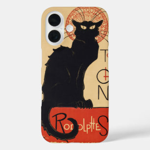 Steinlen Art Nouveau Chic Black Cat Vintage Print iPhone 16 Case
