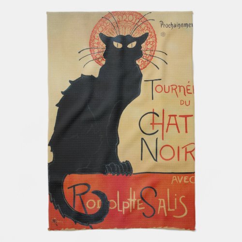 Steinlen Art Nouveau Tournee du Chat Noir Kitchen Towel