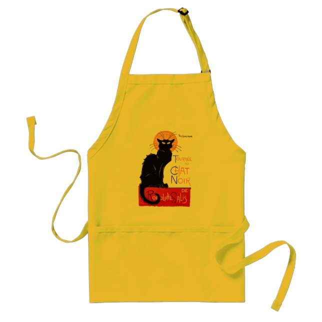 Steinlen Black Cat Classic French Artwork  Adult Apron (Front)