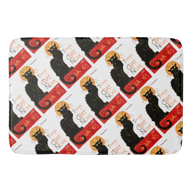Steinlen Black Cat Classic French Artwork  Bath Mat (Front)