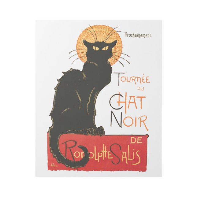 Steinlen Black Cat Classic French Artwork  Gallery Wrap (Front)