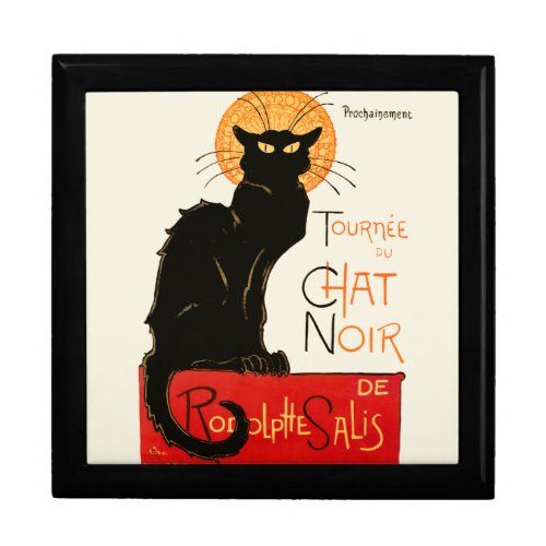 Steinlen Black Cat Classic French Artwork  Gift Box