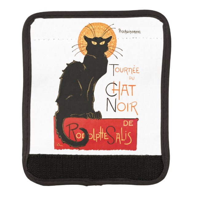Steinlen Black Cat Classic French Artwork  Luggage Handle Wrap (Front)