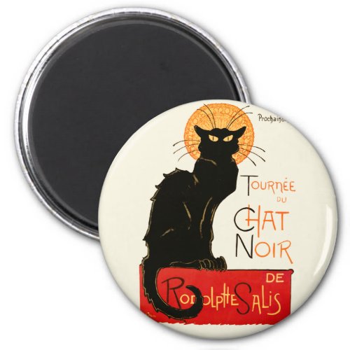 Steinlen Black Cat Classic French Artwork  Magnet