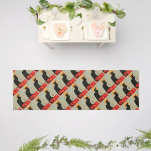 Steinlen Black Cat Classic French Artwork Outdoor Rug