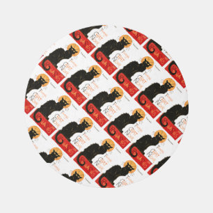 Steinlen Black Cat Classic French Artwork Outdoor Rug