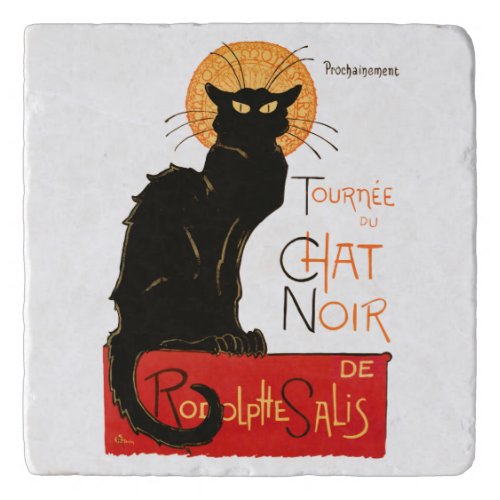 Steinlen Black Cat Classic French Artwork  Trivet