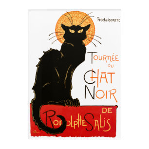 Steinlen Black Cat Classic French Chat Noir Poster Acrylic Print