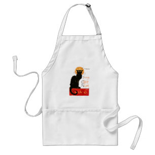 Steinlen Black Cat Classic French Chat Noir Poster Adult Apron