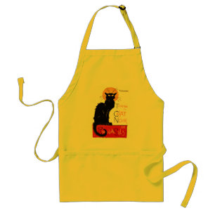 Steinlen Black Cat Classic French Chat Noir Poster Adult Apron