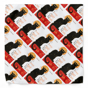Steinlen Black Cat Classic French Chat Noir Poster Bandana