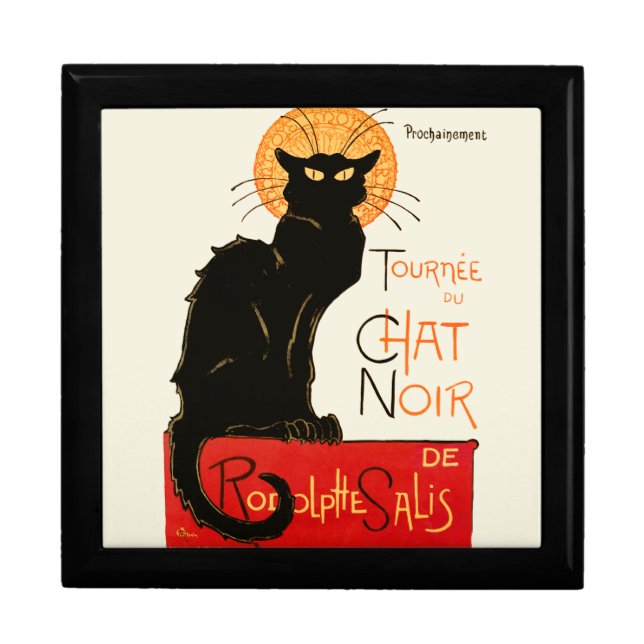 Steinlen Black Cat Classic French Chat Noir Poster Gift Box (Front)