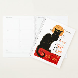 Steinlen Black Cat Classic French Chat Noir Poster Planner