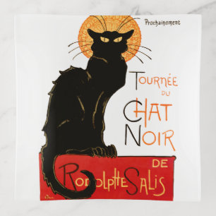 Steinlen Black Cat Classic French Chat Noir Poster Trinket Tray