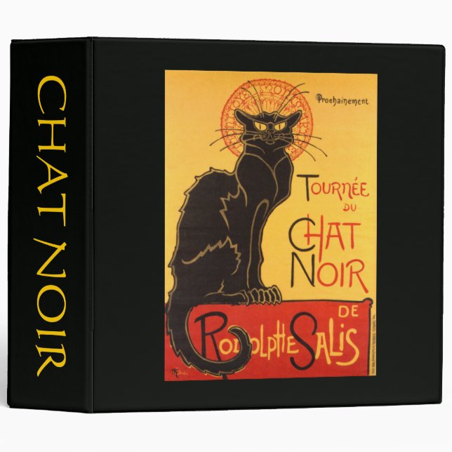 Steinlen: Chat Noir 3 Ring Binder (Front/Spine)