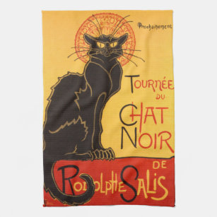 Steinlen Chat Noir Kitchen Towel