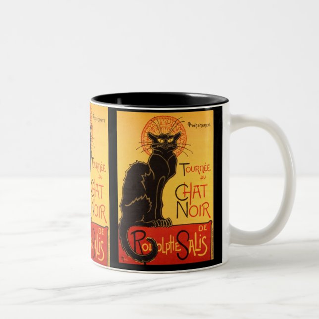 Steinlen: Chat Noir Two-Tone Coffee Mug (Right)