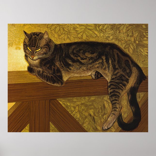 Steinlen Tabby Cat Poster (Front)