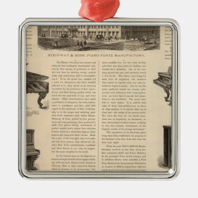 Steinway and Sons, Piano Manufacutrers Metal Ornament (Front)