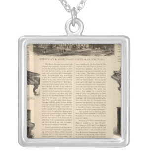 Steinway and Sons, Piano Manufacutrers Silver Plated Necklace