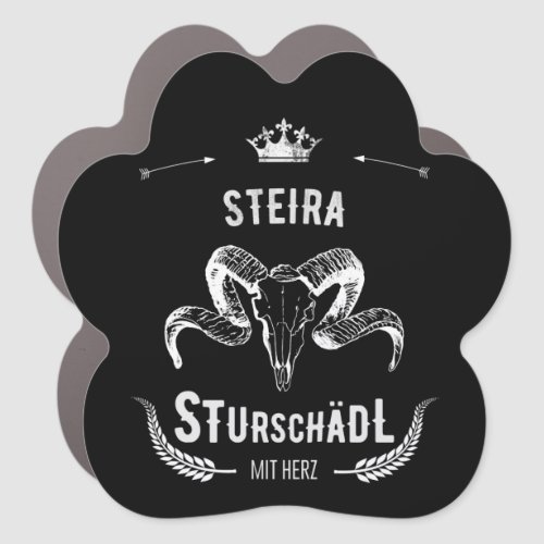 Steira Sturskel with heart Styria Austria Car Magnet