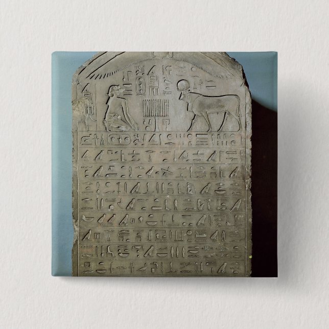 Stela commemorating the burial of the Apis Button (Front)