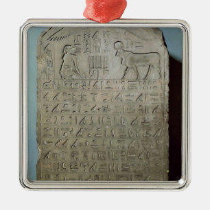Stela commemorating the burial of the Apis Metal Ornament