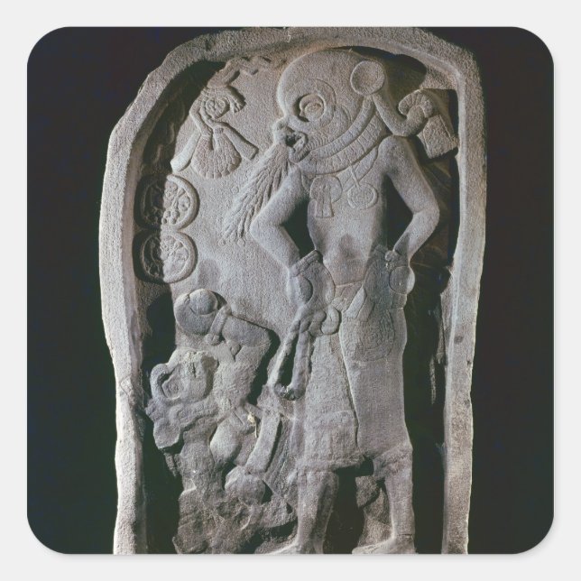 Stela depicting a ball player, from Guatemala Square Sticker (Front)