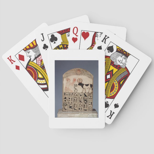 Stela to the Apis bull (painted limestone) Poker Cards (Back)