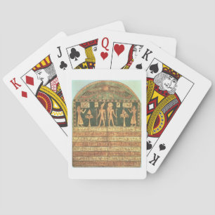 Stele of Horsiese, Late Period (painted wood) Poker Cards