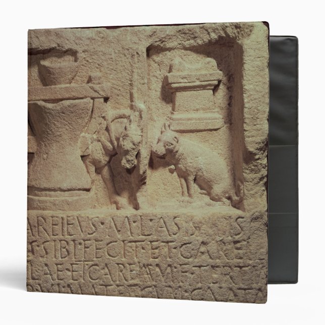 Stele of the miller Marcus Careius Asisa 3 Ring Binder (Front/Inside)