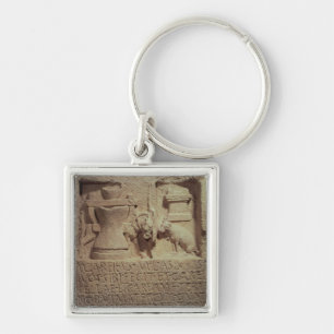 Stele of the miller Marcus Careius Asisa Keychain