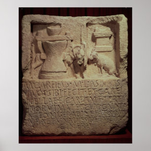 Stele of the miller Marcus Careius Asisa Poster