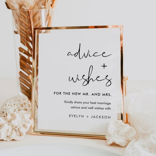 STELLA Advice and Wishes Wedding Sign