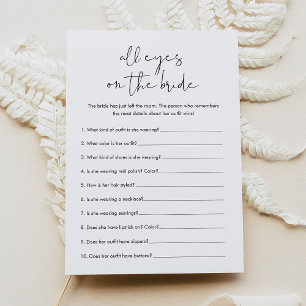 STELLA All Eyes On The Bride Bridal Shower Game Invitation