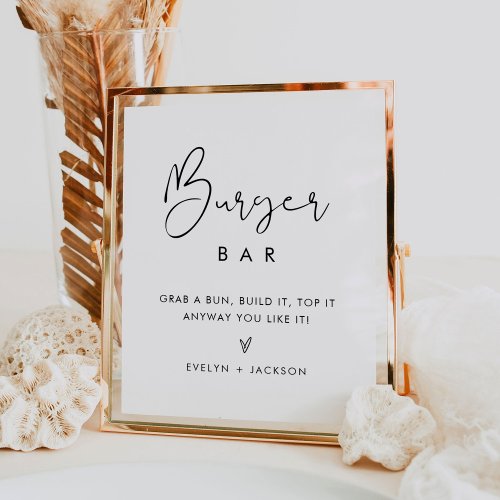 STELLA Burger Bar Wedding Sign